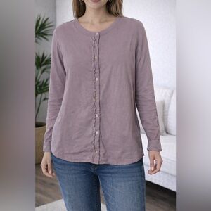 Old Navy Purple Button-Down Tunic